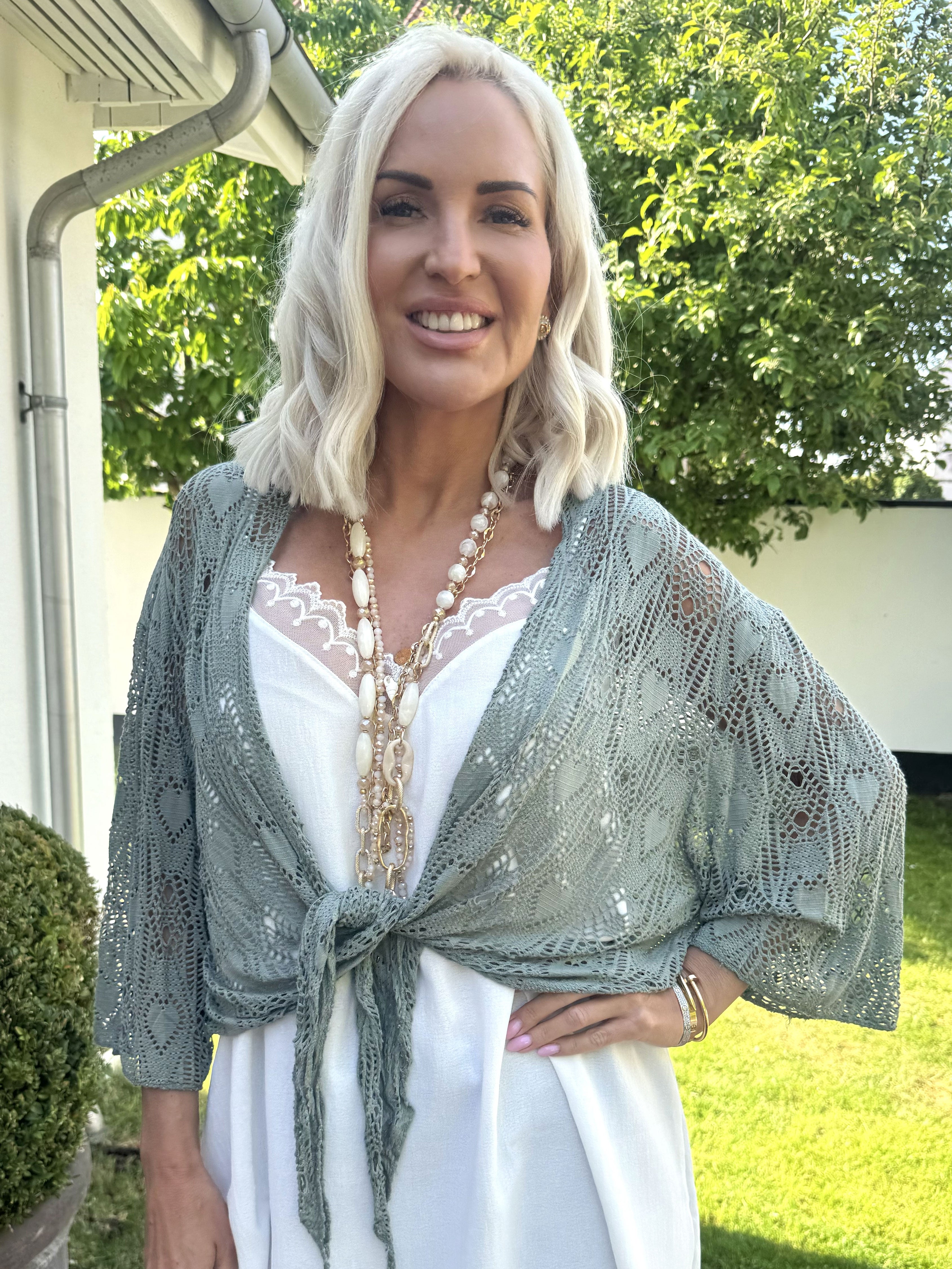 Castilla - Kort hæklet cardigan